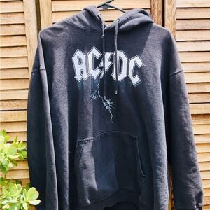 AC/DC Black Sweater with Iconic Logo